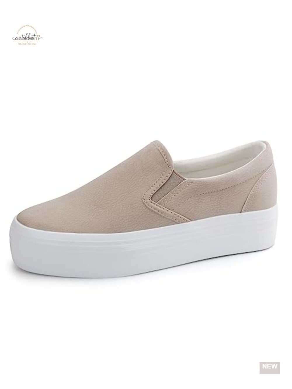 Slip-On Platform Loafers Comfortable Memory Foam Casual Shoes